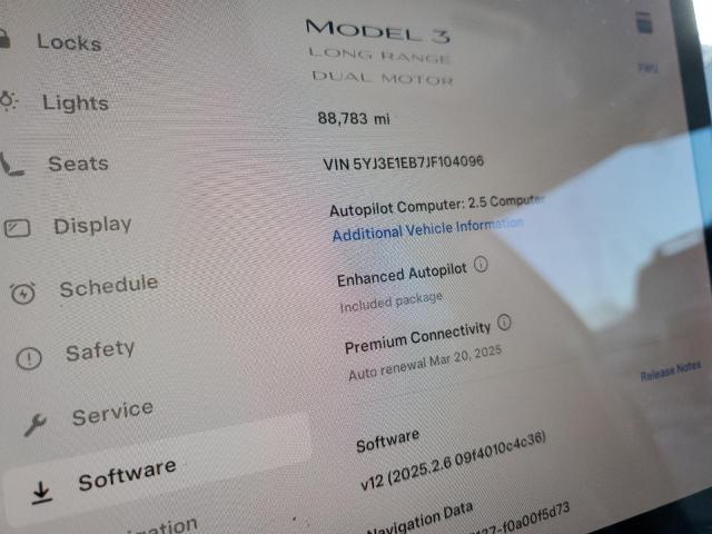 Photo 9 from auction – 2018 TESLA MODEL 3 with VIN 5YJ3E1EB7JF104096