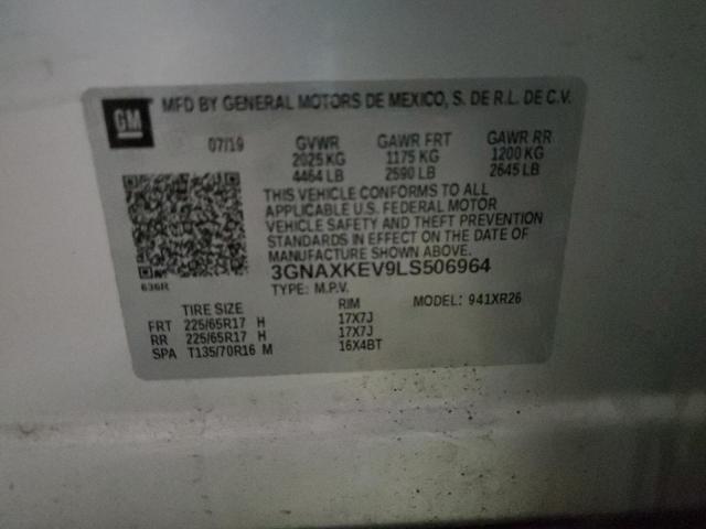 Photo 14 from auction – 2020 CHEVROLET EQUINOX LT with VIN 3GNAXKEV9LS506964