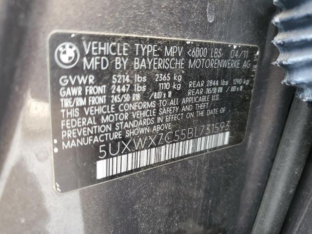 Photo 14 from auction – 2011 BMW X3 XDRIVE3 with VIN 5UXWX7C55BL731593