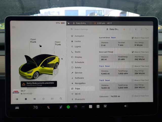 Photo 9 from auction – 2022 TESLA MODEL 3 with VIN 5YJ3E1EA3NF370292