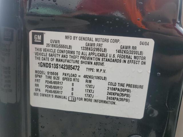 Photo 14 from auction – 2004 CHEVROLET TRAILBLAZE with VIN 1GNDS13S142385472