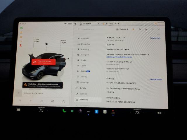 Снимка 9 от търг – 2024 TESLA MODEL Y с VIN 7SAYGDED3RF117669