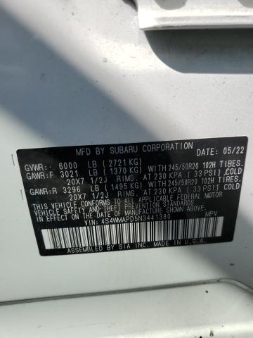 Photo 14 from auction – 2022 SUBARU ASCENT LIM with VIN 4S4WMAPD5N3441380