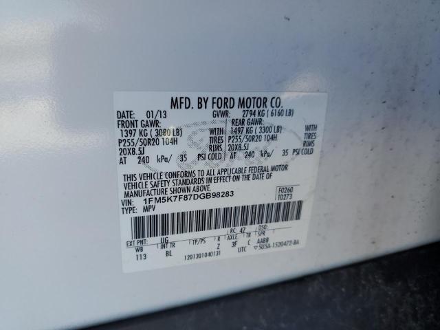 Photo 14 from auction – 2013 FORD EXPLORER L with VIN 1FM5K7F87DGB98283