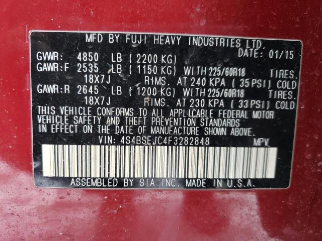 Photo 14 from auction – 2015 SUBARU OUTBACK 3. with VIN 4S4BSEJC4F3282848