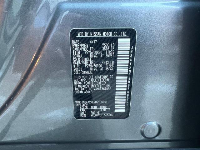 Photo 10 from auction – 2017 NISSAN ARMADA PLA with VIN JN8AY2NE9H9706991