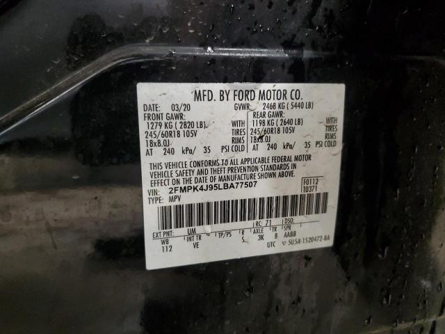 Photo 14 from auction – 2020 FORD EDGE SEL with VIN 2FMPK4J95LBA77507