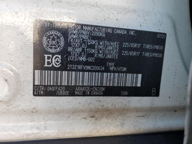 Photo 14 from auction – 2022 TOYOTA RAV4 LE with VIN 2T3Z1RFV9NC200634