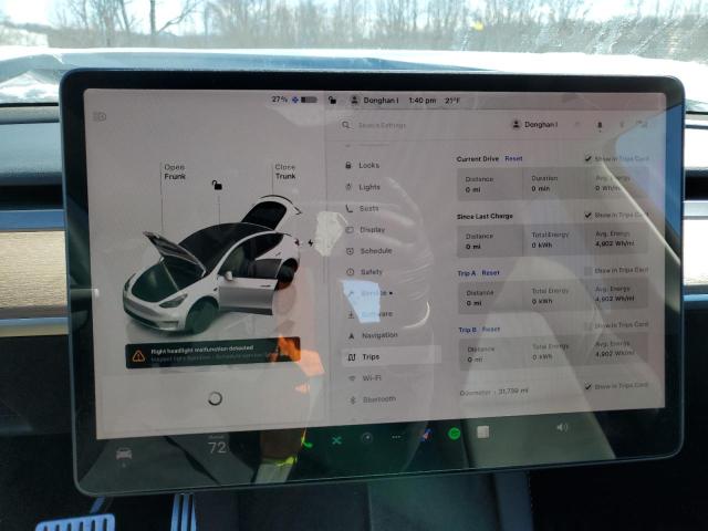 Photo 9 from auction – 2022 TESLA MODEL Y with VIN 7SAYGDEF5NF406452