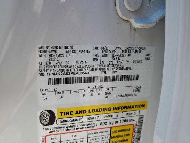 Photo 14 from auction – 2023 FORD EXPEDITION with VIN 1FMJK2A82PEA38563