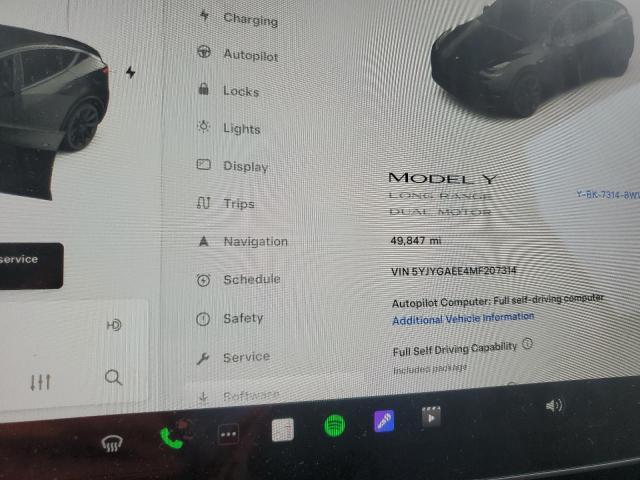 Снимка 9 от търг – 2021 TESLA MODEL Y с VIN 5YJYGAEE4MF207314