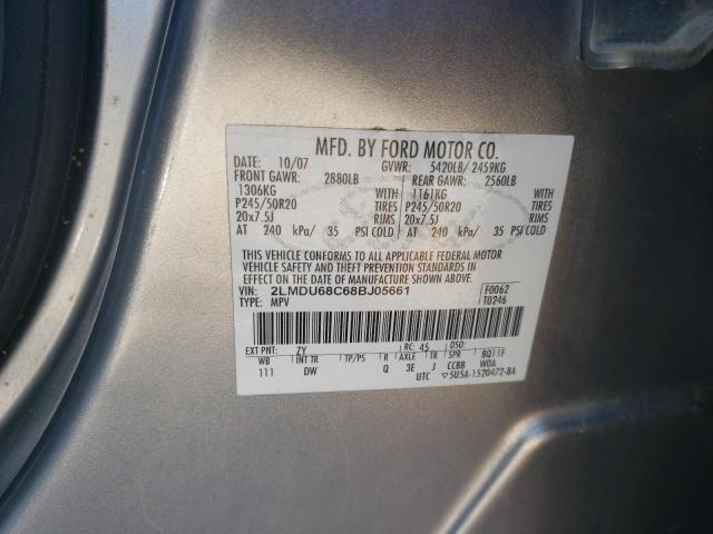 Foto 14 de la subasta – 2008 LINCOLN MKX con VIN 2LMDU68C68BJ05661