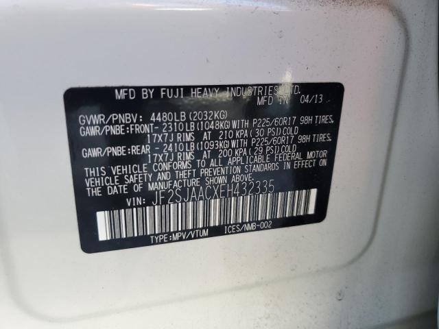 Photo 14 from auction – 2014 SUBARU FORESTER 2 with VIN JF2SJAACXEH432335
