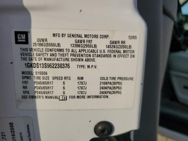 Photo 14 from auction – 2006 GMC ENVOY with VIN 1GKDS13S962230376