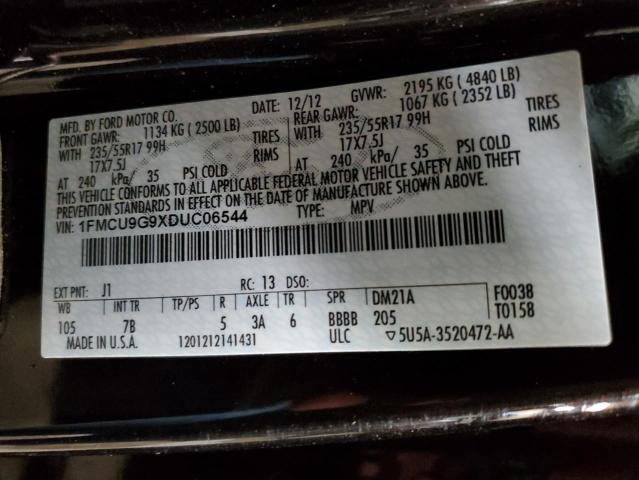 Photo 14 from auction – 2013 FORD ESCAPE SE with VIN 1FMCU9G9XDUC06544