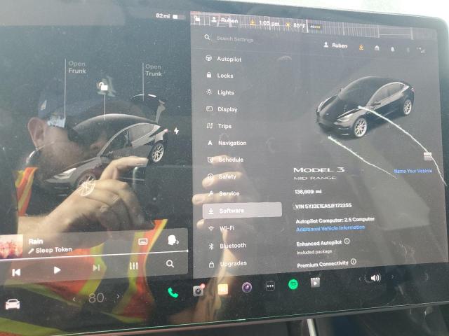 Photo 9 from auction – 2018 TESLA MODEL 3 with VIN 5YJ3E1EA5JF172355
