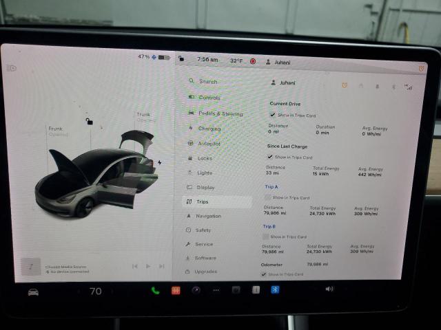 Photo 9 from auction – 2019 TESLA MODEL 3 with VIN 5YJ3E1EB4KF520690