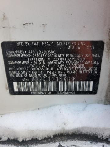 Photo 14 from auction – 2012 SUBARU FORESTER 2 with VIN JF2SHCDC2CH408336