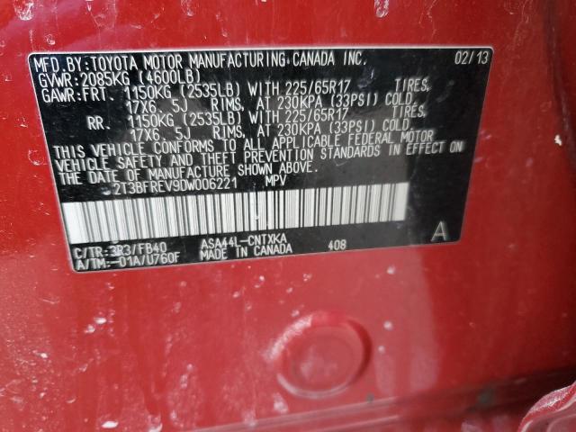 Zdjęcie 14 z aukcji – 2013 TOYOTA RAV4 LE z VIN 2T3BFREV9DW006221