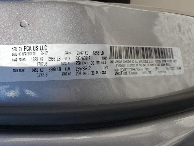 Photo 14 from auction – 2017 CHRYSLER PACIFICA T with VIN 2C4RC1EG8HR721274