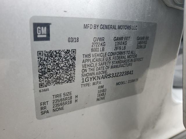 Photo 14 from auction – 2018 CADILLAC XT5 with VIN 1GYKNARS3JZ223841