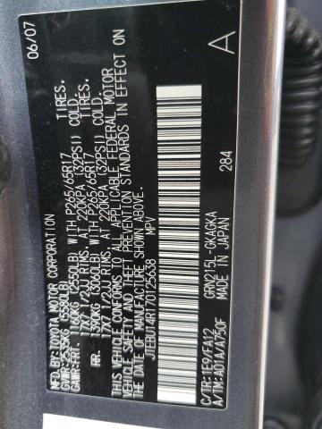 Photo 14 from auction – 2007 TOYOTA 4RUNNER SR with VIN JTEBU14R170125638