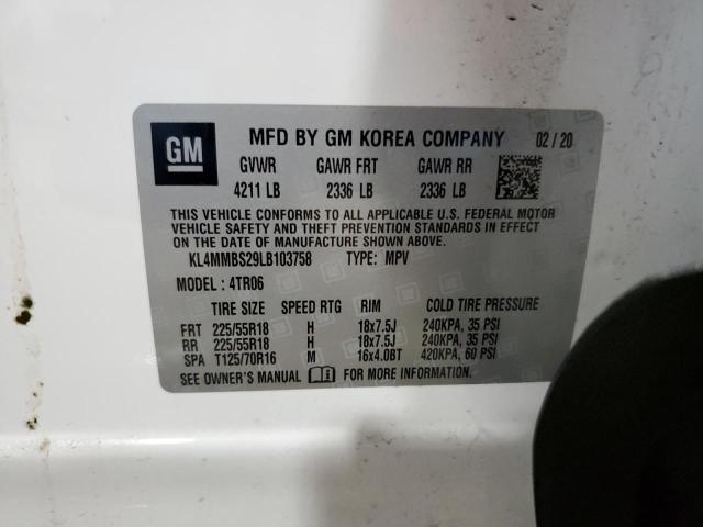 Photo 14 from auction – 2020 BUICK ENCORE GX with VIN KL4MMBS29LB103758