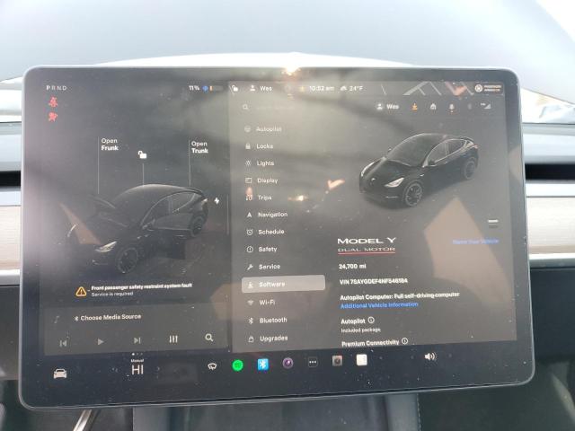 Photo 9 from auction – 2022 TESLA MODEL Y with VIN 7SAYGDEF4NF546184