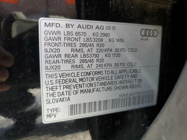 Photo 14 from auction – 2017 AUDI Q7 PREMIUM with VIN WA1LAAF76HD001124