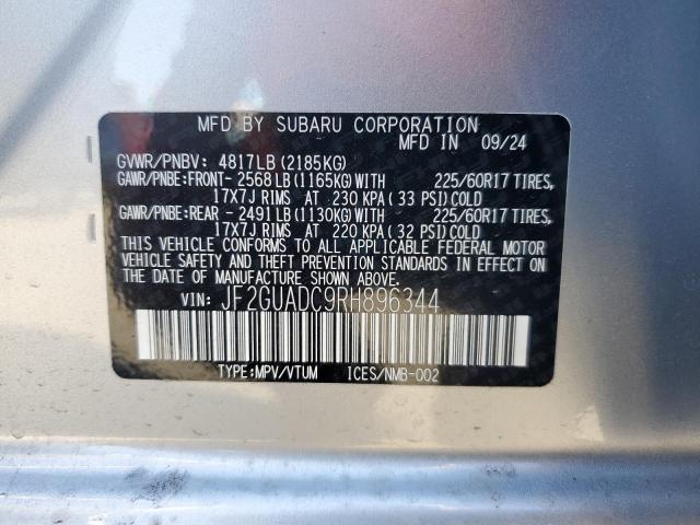 Photo 14 from auction – 2024 SUBARU CROSSTREK with VIN JF2GUADC9RH896344