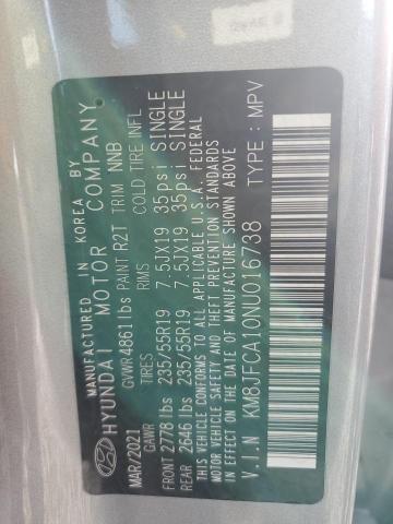 Photo 14 from auction – 2022 HYUNDAI TUCSON SEL with VIN KM8JFCA10NU016738