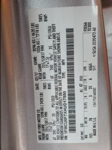 Photo 14 from auction – 2017 FORD ESCAPE S with VIN 1FMCU0F7XHUD17550