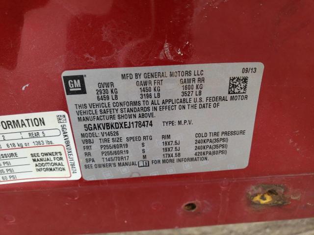 Photo 14 from auction – 2014 BUICK ENCLAVE with VIN 5GAKVBKDXEJ178474