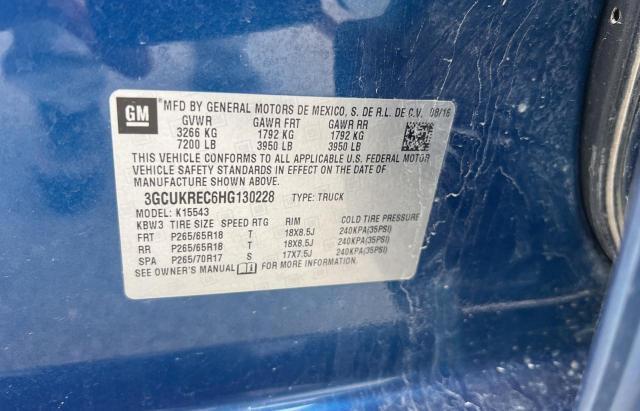 Photo 10 from auction – 2017 CHEVROLET SILVERADO with VIN 3GCUKREC6HG130228