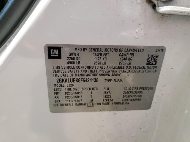 Photo 14 from auction – 2015 GMC TERRAIN DE with VIN 2GKALUEK8F6424138
