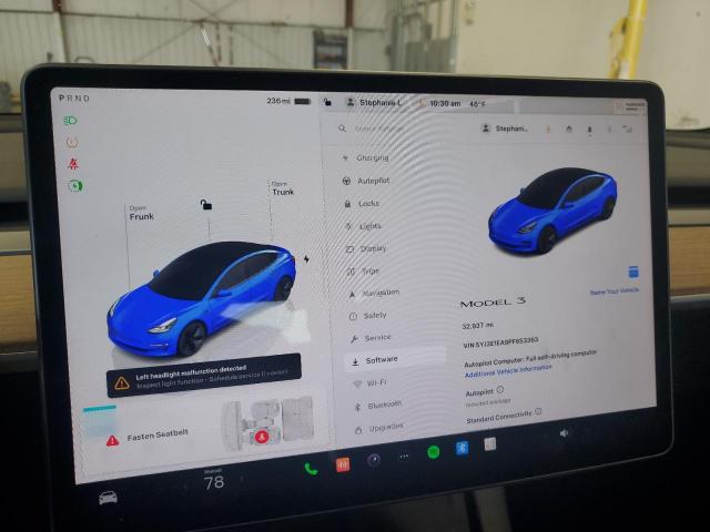 Photo 9 from auction – 2023 TESLA MODEL 3 with VIN 5YJ3E1EA9PF653363