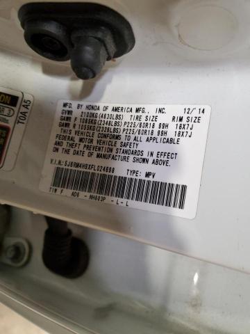 Photo 14 from auction – 2015 HONDA CR-V TOURI with VIN 5J6RM4H9XFL024698