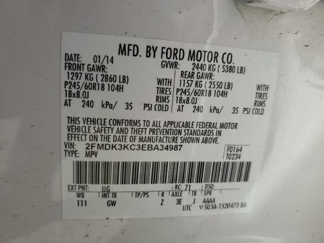 Photo 14 from auction – 2014 FORD EDGE LIMIT with VIN 2FMDK3KC3EBA34987