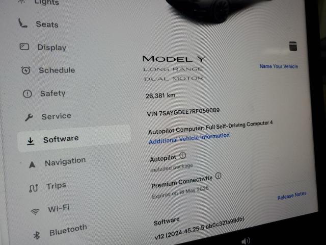Photo 9 from auction – 2024 TESLA MODEL Y with VIN 7SAYGDEE7RF056089