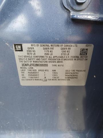 Photo 14 from auction – 2011 CHEVROLET EQUINOX LT with VIN 2CNFLEEC2B6399355