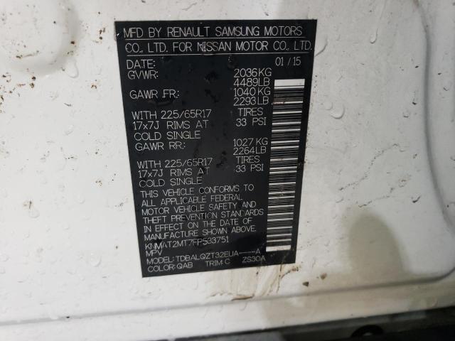 Photo 14 from auction – 2015 NISSAN ROGUE S with VIN KNMAT2MT7FP533751