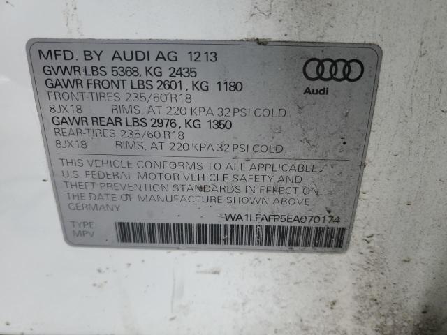 Photo 14 from auction – 2014 AUDI Q5 PREMIUM with VIN WA1LFAFP5EA070174