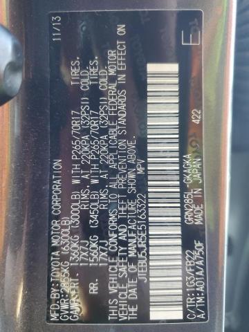 Photo 14 from auction – 2014 TOYOTA 4RUNNER SR with VIN JTEBU5JR5E5163322