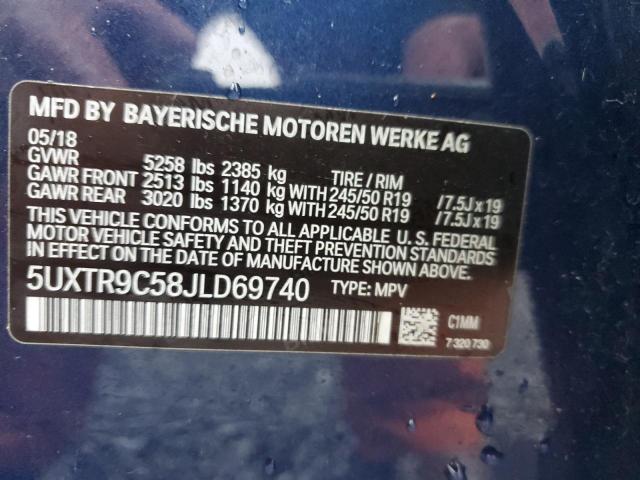 Photo 14 from auction – 2018 BMW X3 XDRIVE3 with VIN 5UXTR9C58JLD69740
