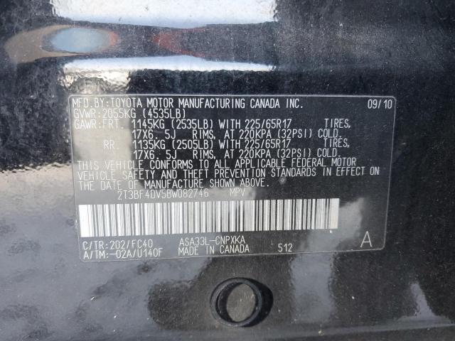 Photo 14 from auction – 2011 TOYOTA RAV4 with VIN 2T3BF4DV5BW082746