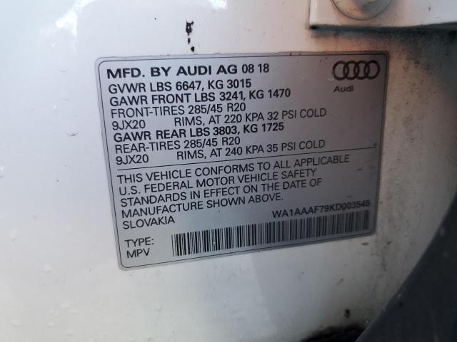 Foto 14 de la subasta – 2019 AUDI Q7 PREMIUM con VIN WA1AAAF79KD003545