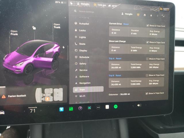 Photo 9 from auction – 2022 TESLA MODEL Y with VIN 7SAYGDEF6NF487316