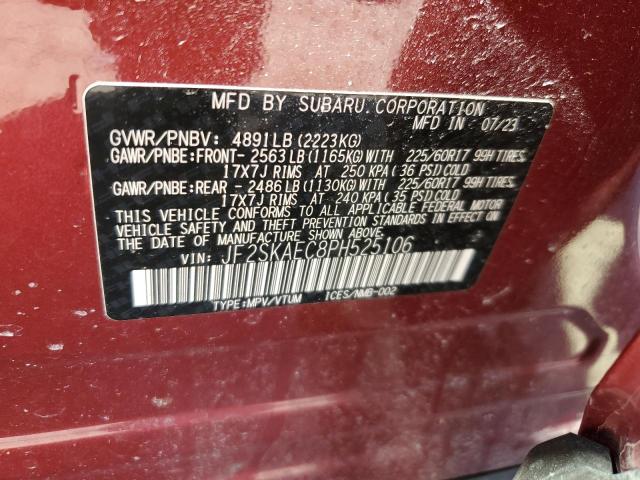 Photo 14 from auction – 2023 SUBARU FORESTER P with VIN JF2SKAEC8PH525106