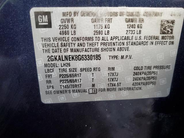 Photo 14 from auction – 2016 GMC TERRAIN SL with VIN 2GKALNEK8G6330185