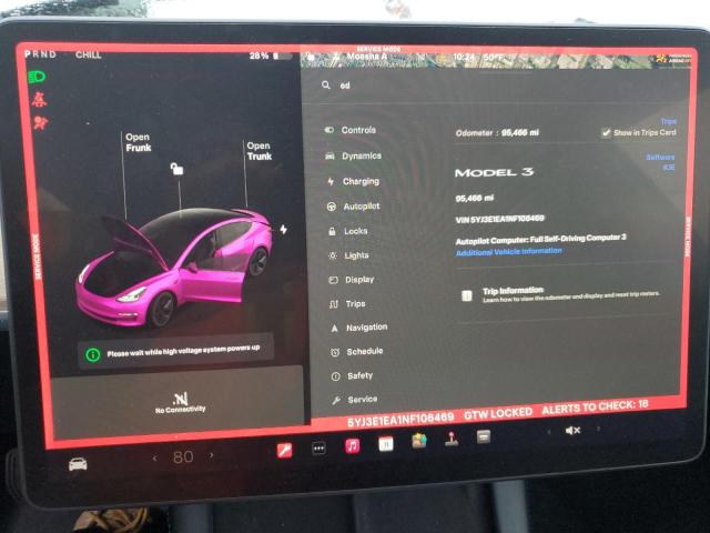 Photo 9 from auction – 2022 TESLA MODEL 3 with VIN 5YJ3E1EA1NF106469